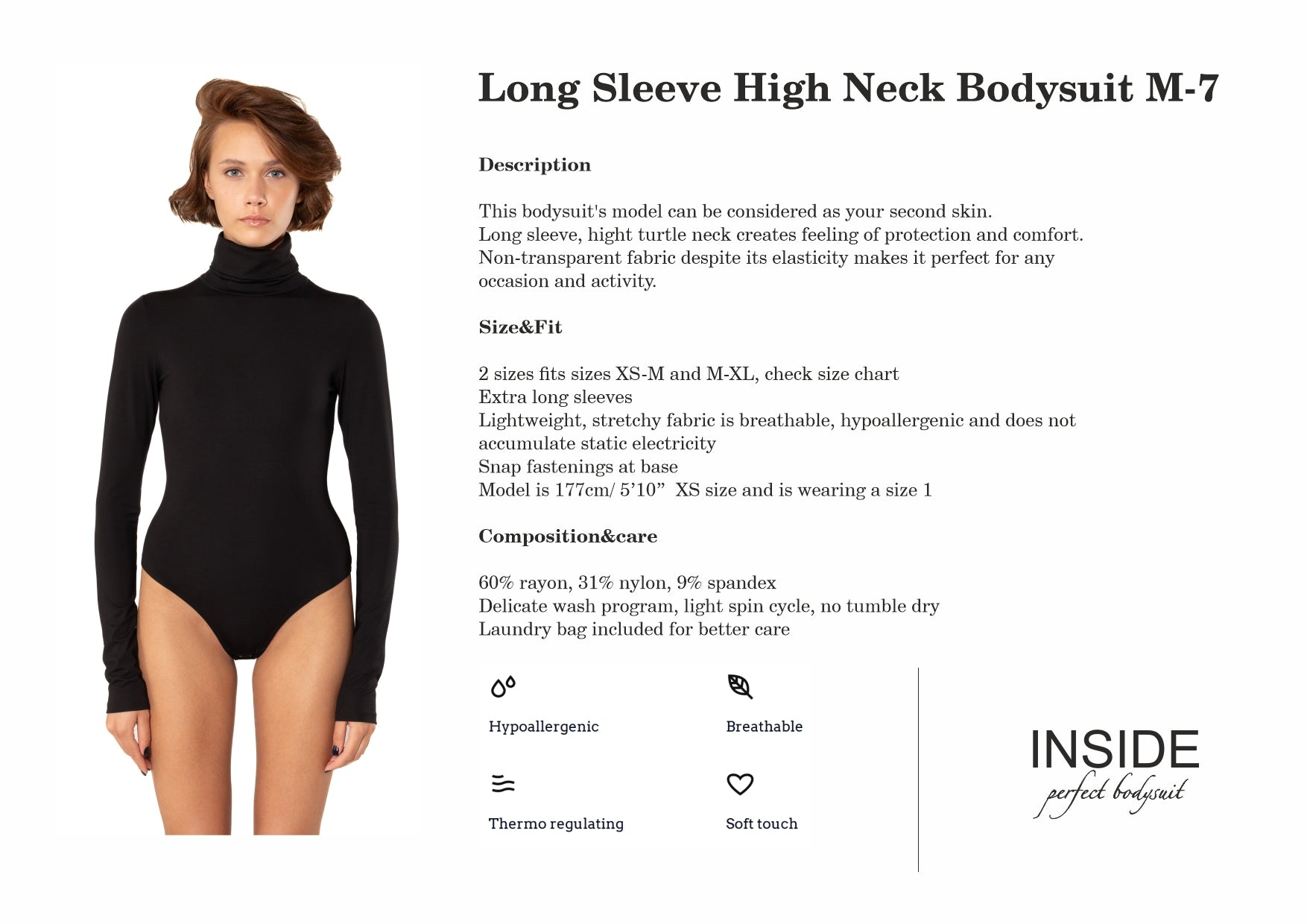 “INSIDE Perfect Bodysuit” zīmola bodijs